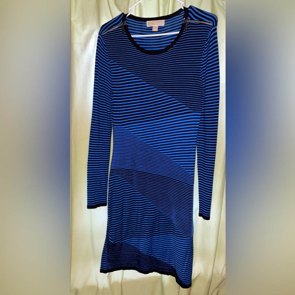 Michael Kors blue & black dress women’s Size M